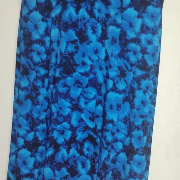 Chaps By Ralph Lauren Floral Crossover Surplice Dress-Blue  Moc Wrap Jersey - Picture 14 of 16